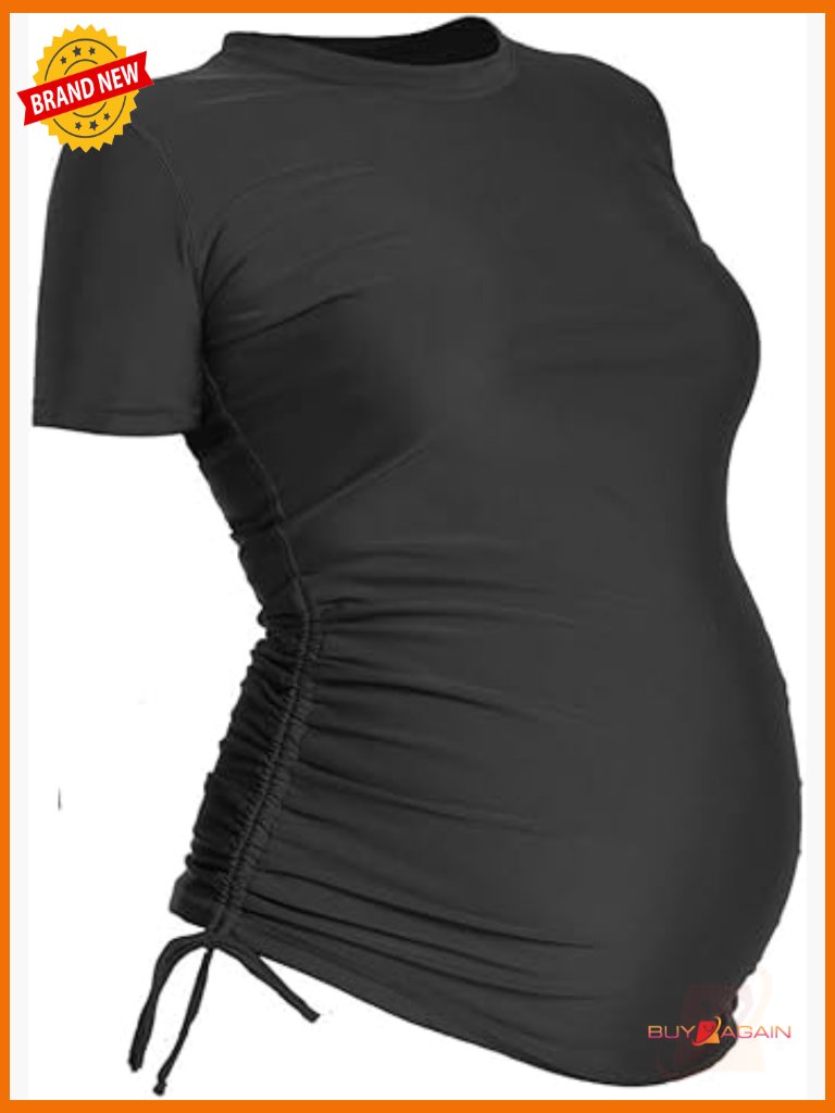 Upf 50+ Long Sleeve Maternity Swim Shirt - Rash Guard Coverup